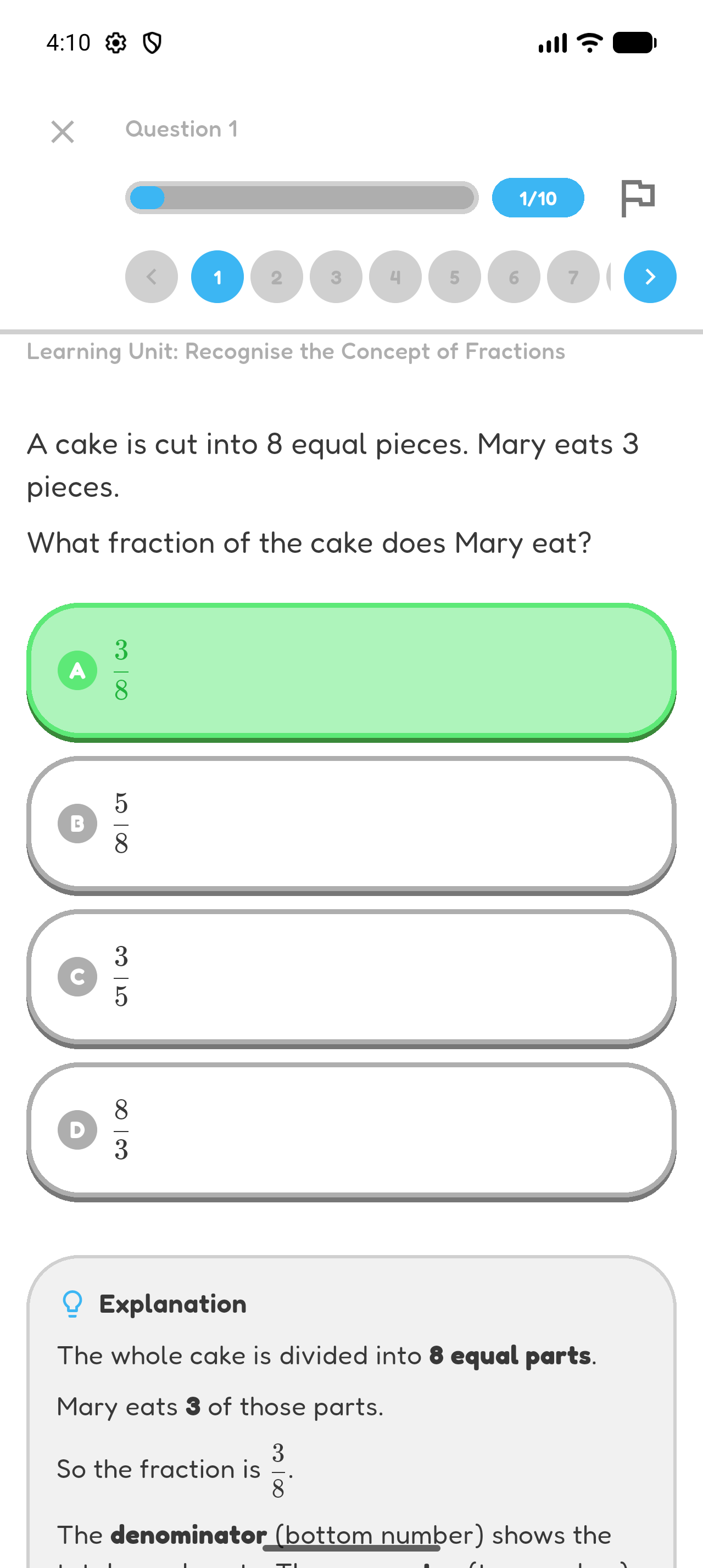 Hoppy question review with the Report flag in the top-right corner.