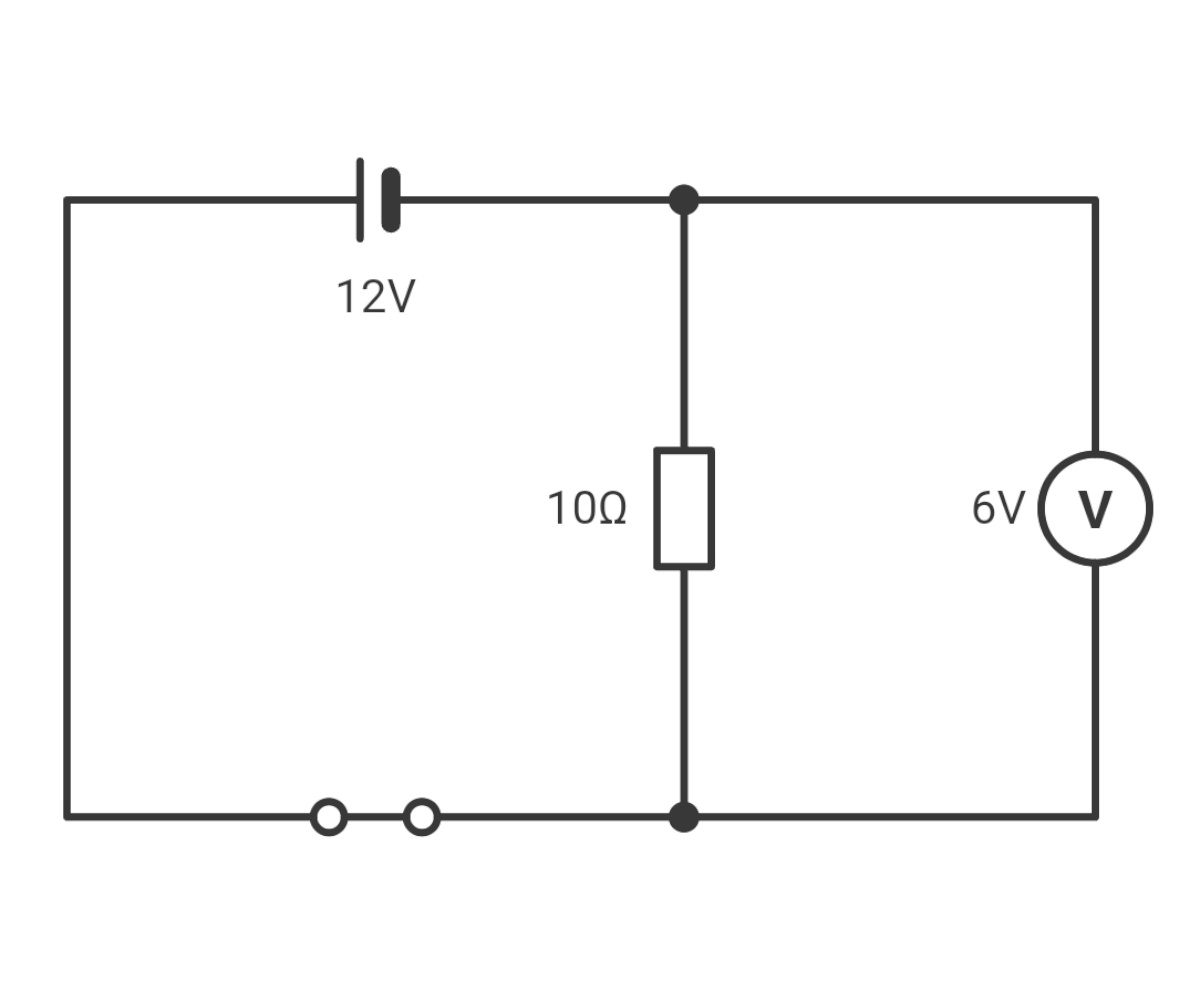 Circuit with voltmeter