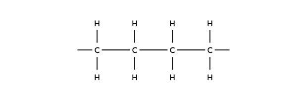 Expanded poly(ethene) chain