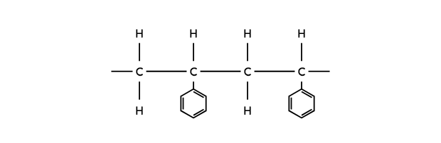 Expanded poly(styrene) chain