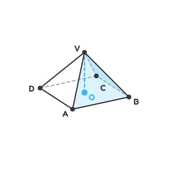 以正交投影顯示帶高亮參考平面的四角錐 Shape3D 小工具