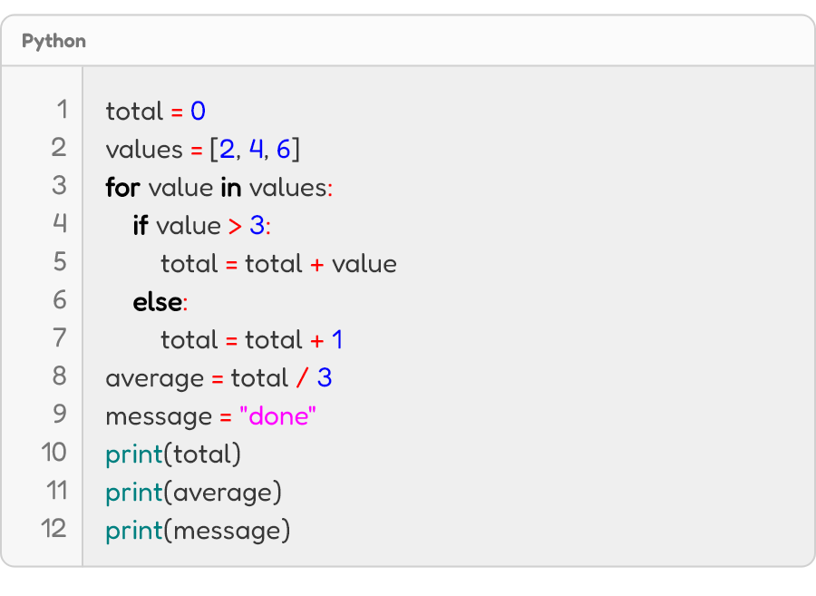 Python code block with line numbers